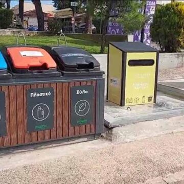 Τοποθέτηση γωνιών και πολυκέντρων ανακύκλωσης