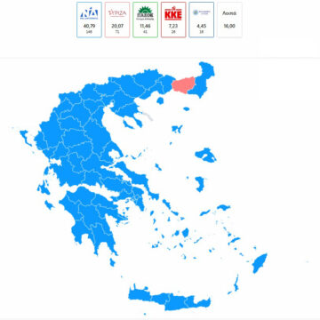 Σαρωτική νίκη της ΝΔ με διαφορά πάνω από 20 μονάδες από τον ΣΥΡΙΖΑ