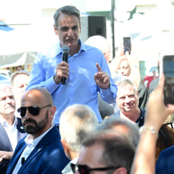 Ο Κυριάκος Μητσοτάκης στα Ολυμπιακά Ακίνητα στην Παιανία