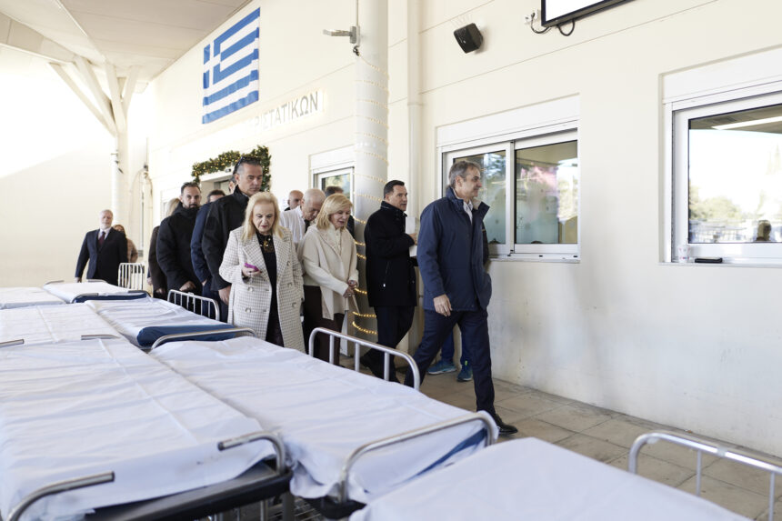 Επίσκεψη του Κυρ. Μητσοτάκη στο ΓΝΑ «Γεώργιος Γεννηματάς»