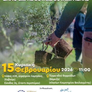 Νέα διπλή δεντροφύτευση στο Καβούρι και στη Βάρκιζα