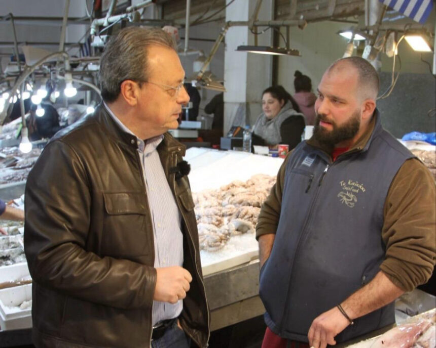 Επίσκεψη του Σ. Φαμελλου στον Οργανισμό Κεντρικών Αγορών και Αλιείας στου Ρέντη και στην Ιχθυαγορά της Βαρβάκειου