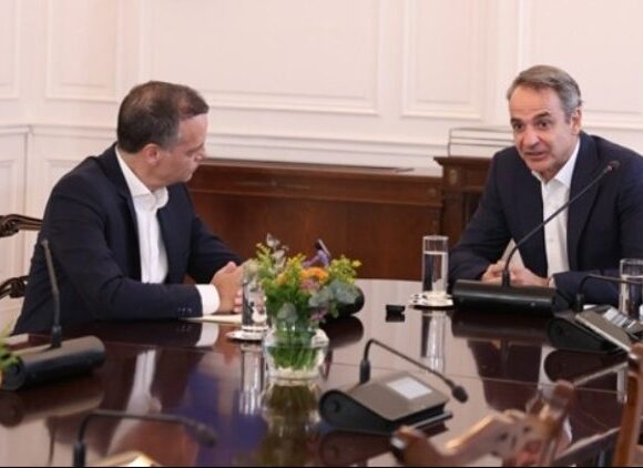 MHTSOTAKHS+DOYKAS Συνάντηση του Κυριάκου Μητσοτάκη με τον Χάρη Δούκα