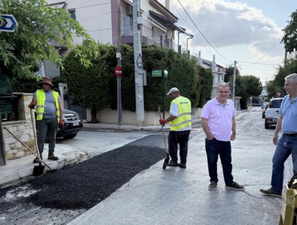 PALLHNH_LAKOYBES Σε πλήρη εξέλιξη το πρόγραμμα αποκατάστασης λακκουβών στον Δήμο