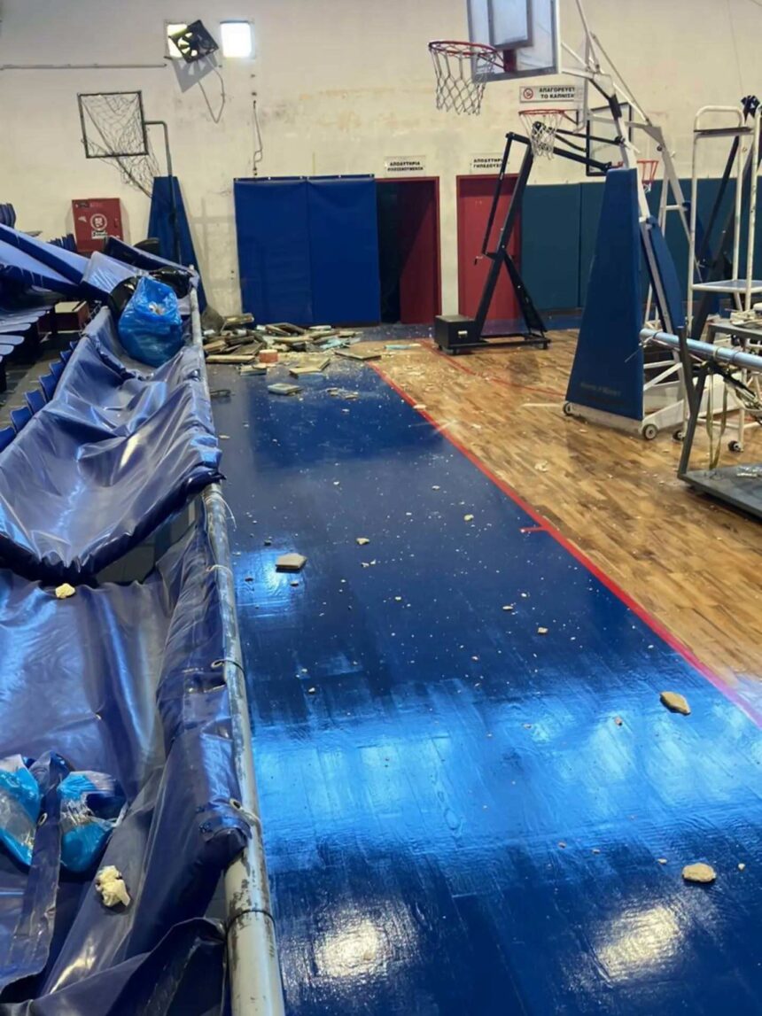 DIONYSOS_BANDALISMOS GYMNASTHRIOY 2 Βανδαλισμός στο κλειστό γυμναστήριο Αγίου Στεφάνου