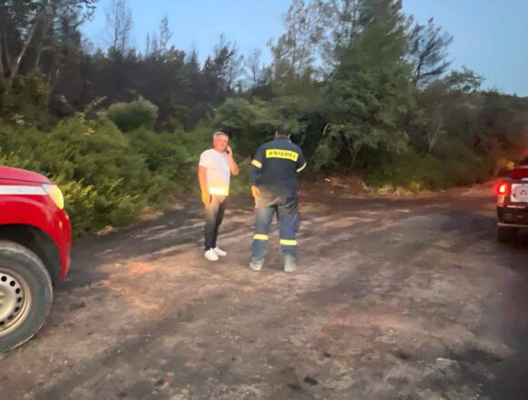 Άμεση αντιμετώπιση της πυρκαγιάς στον Δήμο Ωρωπού